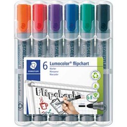STAEDTLER 356WP6 - Flip chart marker, round tip, 6 colours