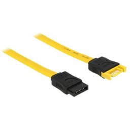 DELOCK 82855 - Cable SATA 6 Gb/s plug>jack 30 cm yellow