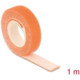 DELOCK 18741 - Hook and loop tape on roll, 1 m x 13 mm, orange