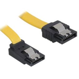 DELOCK 82472 - Cable SATA 30cm yellow ob/ge Metall