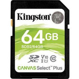 KINGSTON SDS2/64GB - SDXC memory card, 64 GB, Canvas Select Plus