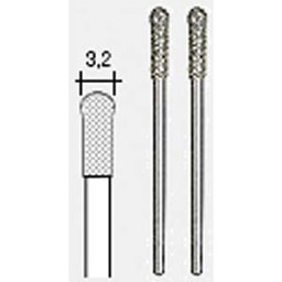 PROXXON 28234 - Diamond-coated, spherical grinding pins, 3.2 mm, pack of 2