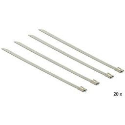 DELOCK 18630 - Cable ties stainless steel L 150 x W 4.6 mm 20 pieces