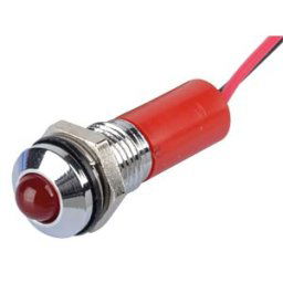 APEM APM Q8P3C R24E - Indicator LED, 24 V DC, 8 mm, wired, red/BrC