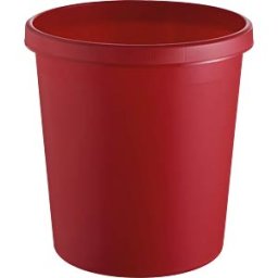 HELIT H61058-25 - Waste paper basket 18 litres, red