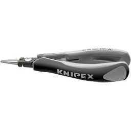 KNIPEX KN 34 32 130 ESD - Precision electronics gripping pliers, round-pointed, ESD