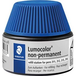 STAEDTLER 487153 - Refill station, Lumocolor non-permanent universal pens, blue