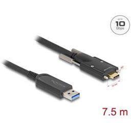 DELOCK 83201 - Optical USB 3.1 cable, A plug to C plug, 7.5 m