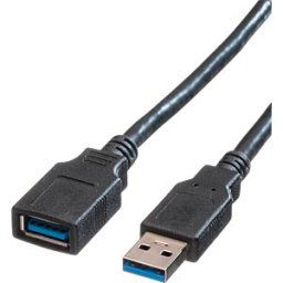 ROLINE 11028978 - USB 3.0 cable, USB type-A connector to USB type-A port, 1.8 m