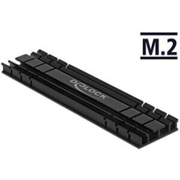 DELOCK 18286 - Heat Sink flat 100 mm for M.2 module black