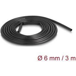 DELOCK 18992 - PVC Insulating Sleeve 3 m x 6 mm black