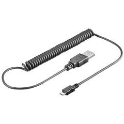 GOOBAY USB2 SP AMB SW - USB spiral cable,A plug/micro B USB 5P plug>1.0m