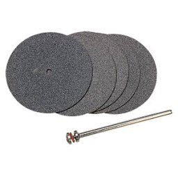 PROXXON 28820 - Cutting discs, Ø= 38mm, 5 pieces + 1 shaft