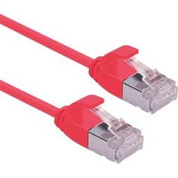 ROLINE 21153315 - Patch cable, Cat.6a, U/FTP, slim, red, 2 m