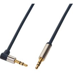 LOGILINK CA11300 - Audio cable, 3.5 mm 3-pin/M (90°) to 3.5 mm 3-pin/M, metal, 3 m