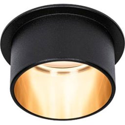 PAULMANN PLM 93378 - Recessed light Gil, 1 x 6 W, 470 lm, 2700 K, matt black/gold
