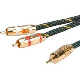 ROLINE GOLD ROLINE 11094273 - Audio cable, 3.5 mm jack plug on 2x cinch plug, 2.5 m