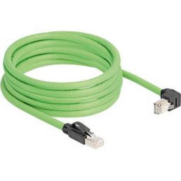 DELOCK 80897 - Cat.6a patch cable, bottom-angled, SF/UTP, 5 m, green
