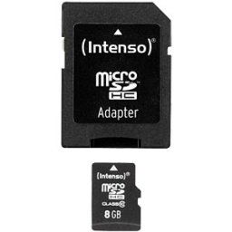 INTENSO 3413460 - Micro SDHC card, 8GB, Intenso Class 10