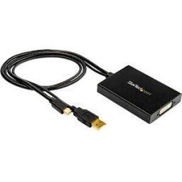 STARTECH.COM ST MDP2DVID2 - Adapter monitor, mini-DP > DVI-I, USB-PD, black