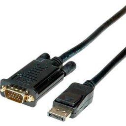 VALUE 11995801 - Cable, DP connector > VGA connector , 1.5 m, black