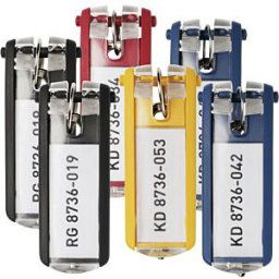 DURABLE 195700 - Key fob Key Clip, 6 pieces, sorted