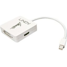 LINDY 41035 - DisplayPort adapter, Mini DP connector to HDMI/DVI/VGA