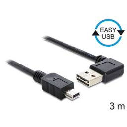 DELOCK 83380 - Cable EASY USB 2.0-A l/r > Mini USB 5 Pin 3 m