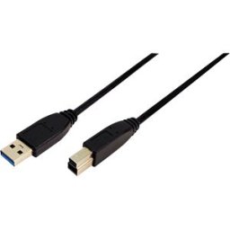 LOGILINK CU0024 - USB 3.0 cable, USB-A/M to USB-B/M, black, 2 m