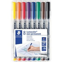 STAEDTLER 316WP8 - Lumocolor non-permanent box with 8 colours, F 0.6 mm