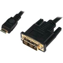 LOGILINK CHM002 - HDMI cable, Mini-C/M to DVI/M, 1080p, black, 1 m