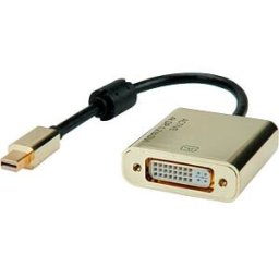 ROLINE GOLD ROLINE 12033176 - DisplayPort adapter, mini DP plug to DVI socket