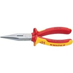 KNIPEX KN 25 06 160 - Snipe nose pliers with cutter, 160 mm, straight