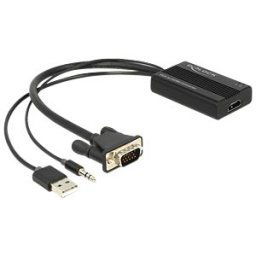 DELOCK 62597 - VGA + audio to HDMI adapter with cable