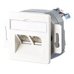 METZ CONNECT BTR 1307444002-I - E-DAT design 2 port EK pure white RAL9010