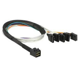 DELOCK 83315 - Cable mini SAS HD SFF-8643 > 4 x SATA 7 pin + Sideband 0.5 m met