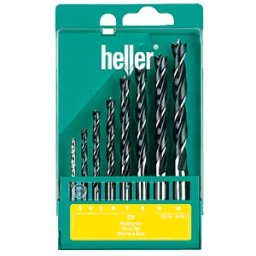 HELLER BOHRERSATZ H-8 - CV wood spiral drill bit set, eight-piece, 3-10 mm