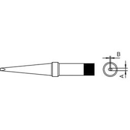 WELLER SPITZE PTM7 - Soldering tip PT M7, 3.2 mm, chisel-shaped, long