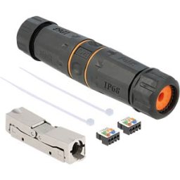 DELOCK 87186 - Cable connector LSA > LSA, Cat.6a, IP68, waterproof, black