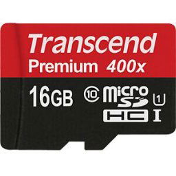 TS16GUSDCU1 - MicroSDHC memory card 16GB, Transcend Class 10 UHS-I.