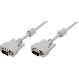 LOGILINK CV0026 - VGA cable, HD15/M to HD15/M, 1080p, 2x ferrite, grey, 3 m