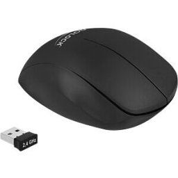 DELOCK 12598 - Mouse, wireless, black, right handers