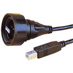 BULGIN PX0840/A/3M00 - USB cable IP68 type A - standard type B, 3m