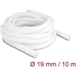 DELOCK 20815 - Braided Sleeve self-closing 10 m x 19 mm white