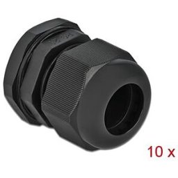 DELOCK 60222 - Cable Gland, PG21, 10 pieces, black