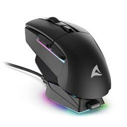 SHARKOON SHARK SGM50W SW - Gaming mouse, USB/wireless, RGB, black