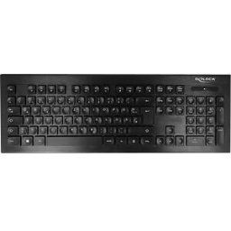 DELOCK 12671 - Keyboard, wireless, black, german layout