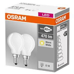 LEDVANCE GMBH OSR 075803978 - Osram-LED Base Retro, 2-Pack, e14, matt, 4 W, 470 lm