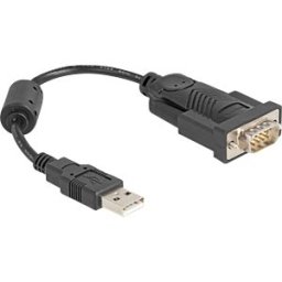 DELOCK 61549 - Adapter cable USB to serial RS232 / DB9, ferrite, 0.25 m