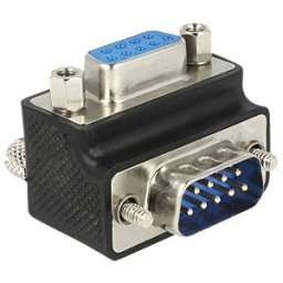 DELOCK 65595 - Adapter Sub-D 9 pin male > female 270° angled